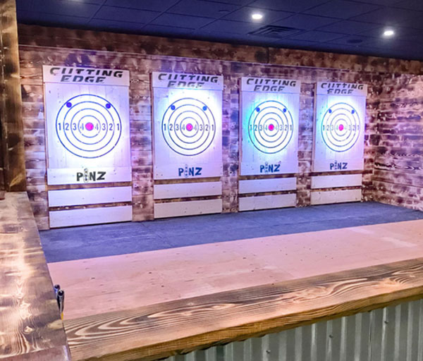 Axe Throwing at Pinz Milford, MA